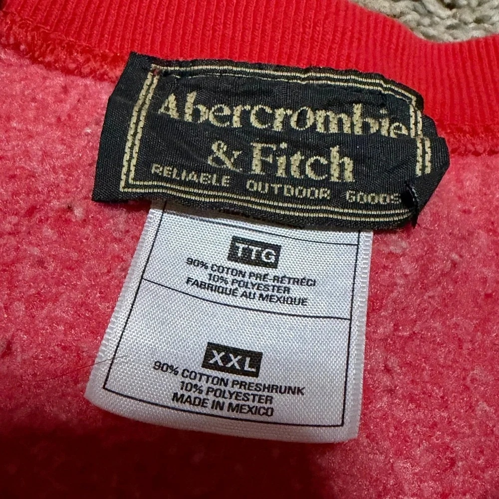 90's Abercrombie & Fitch Athletic Dept 92 Red Crewneck Sweatshirt Mens XXL